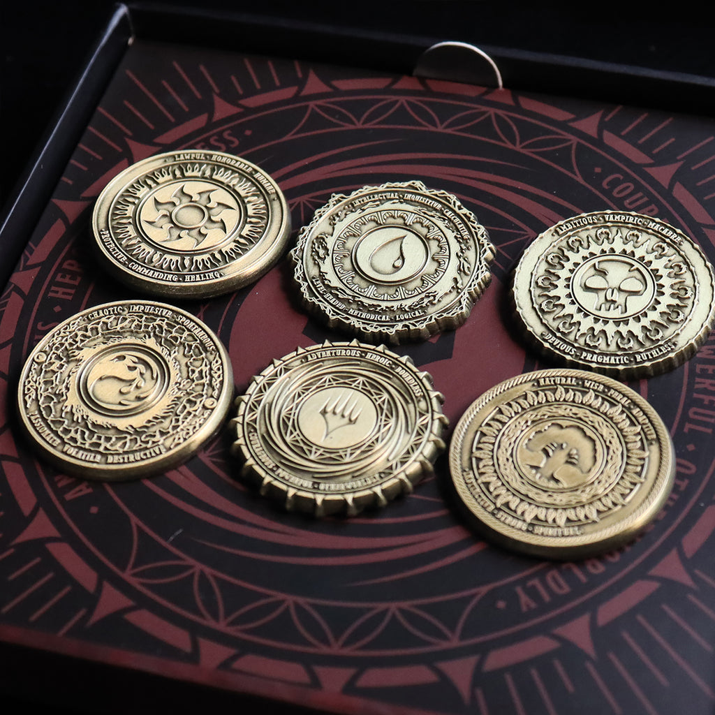 Magic the Gathering set of 6 Limited Edition Mana Symbol Pin Badges - Presale