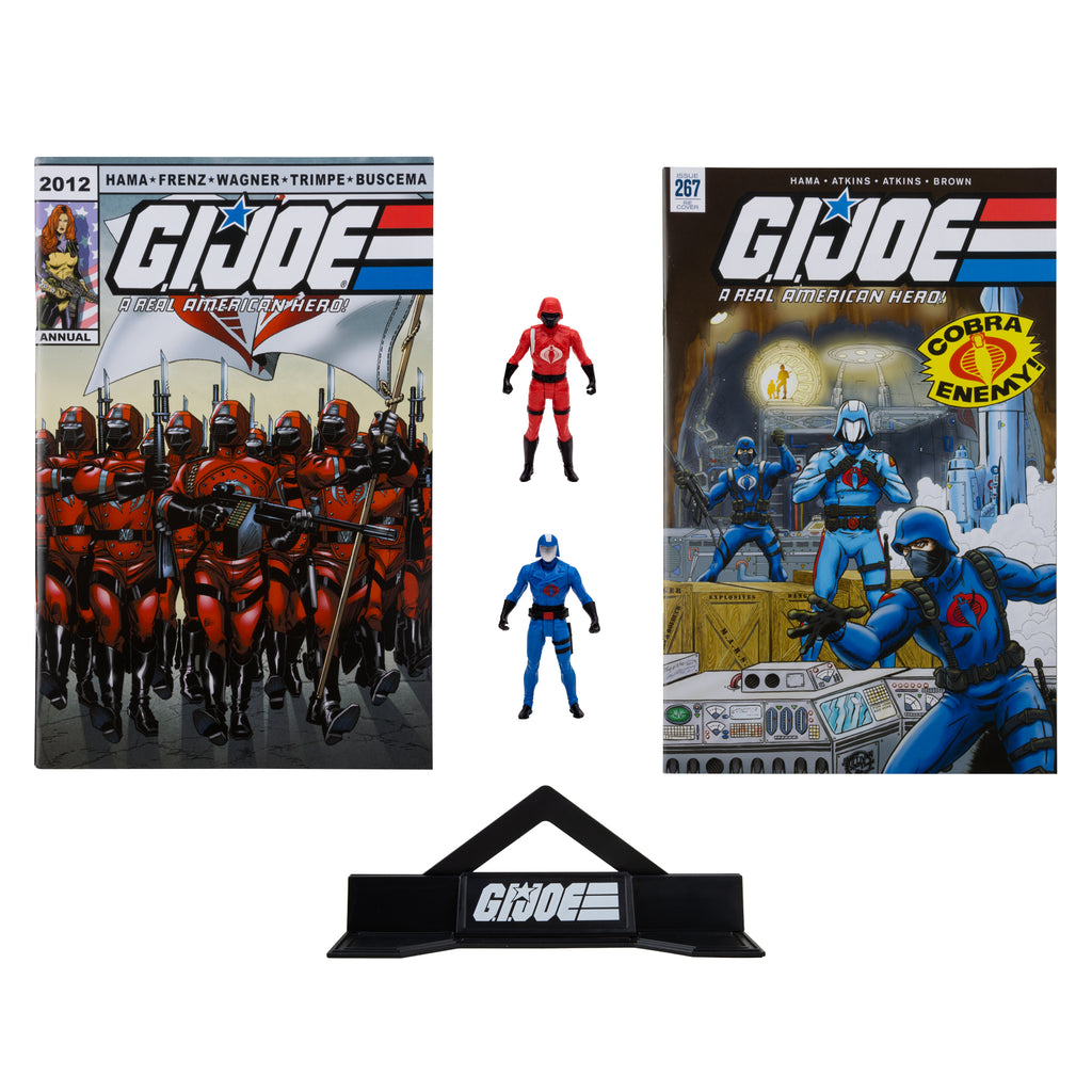 G.I. Joe Page Punchers 2pk Cobra Commander and Crimson Guard 3in Action Figures with 2 Comics McFarlane Toys - Presale