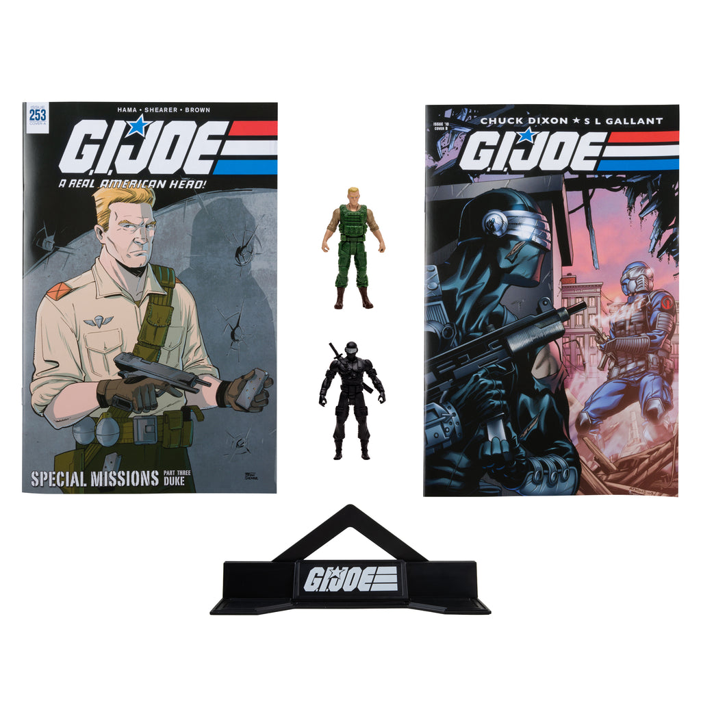 G.I. Joe Page Punchers 2pk Duke and Snake Eyes 3in Action Figures with 2 Comics McFarlane Toys - Presale