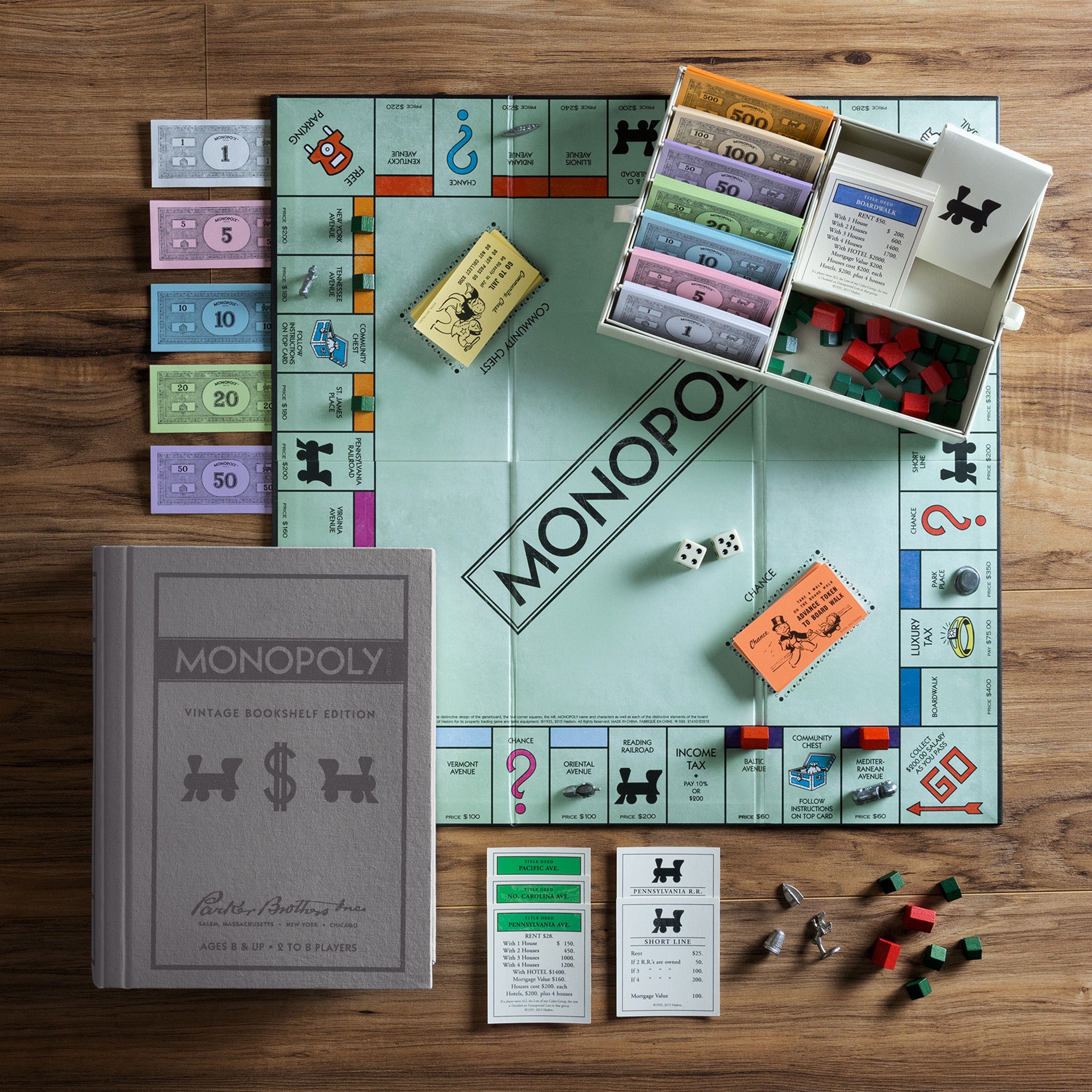 Monopoly and Clue 2-in-1 Deluxe Vintage Wood Game Set, Winning Solutions  Monopoly Luxury Edition Board Game 