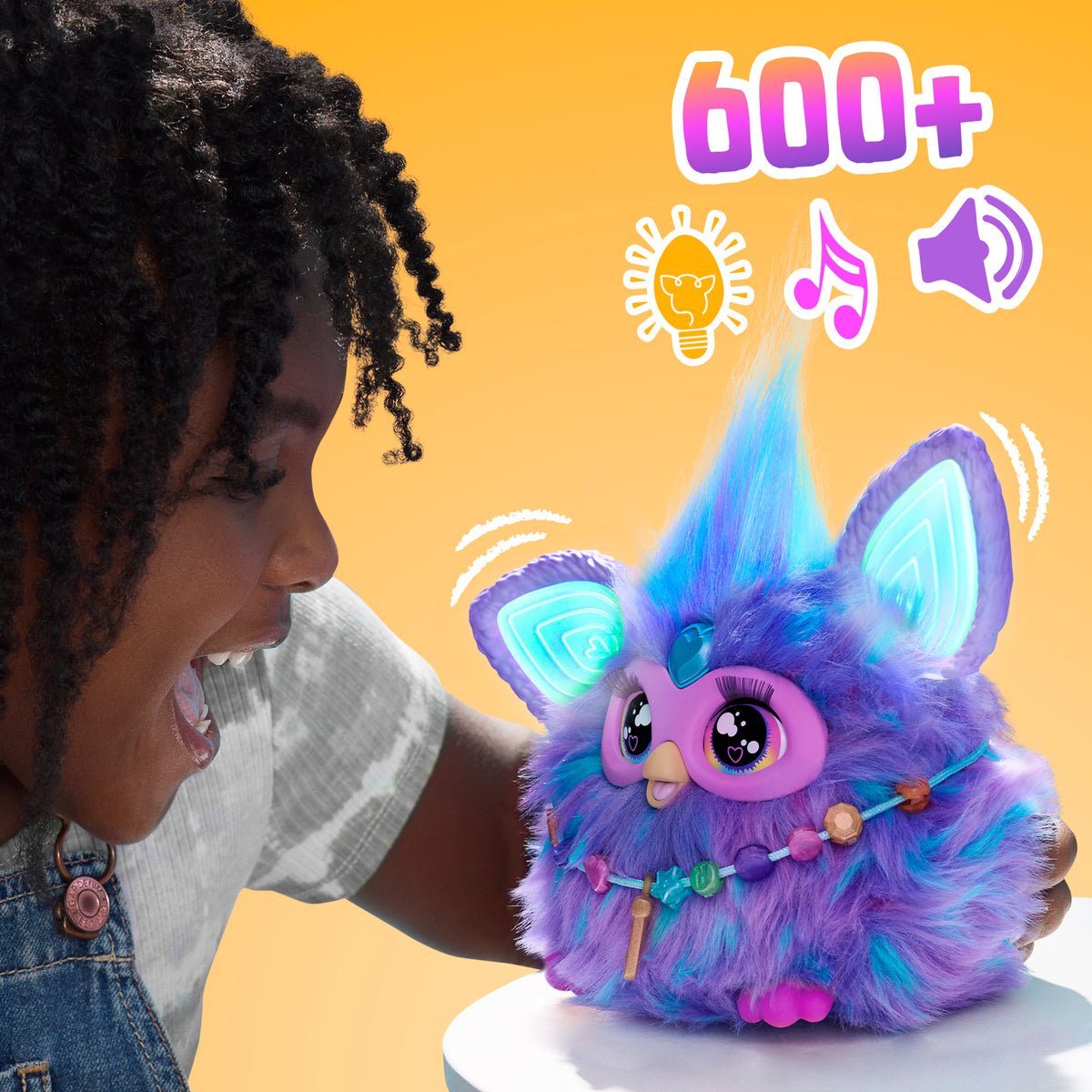 Furbling Furby Mini Boom Baby Hasbro Purple 2013 Holographic Battery  Lenticular