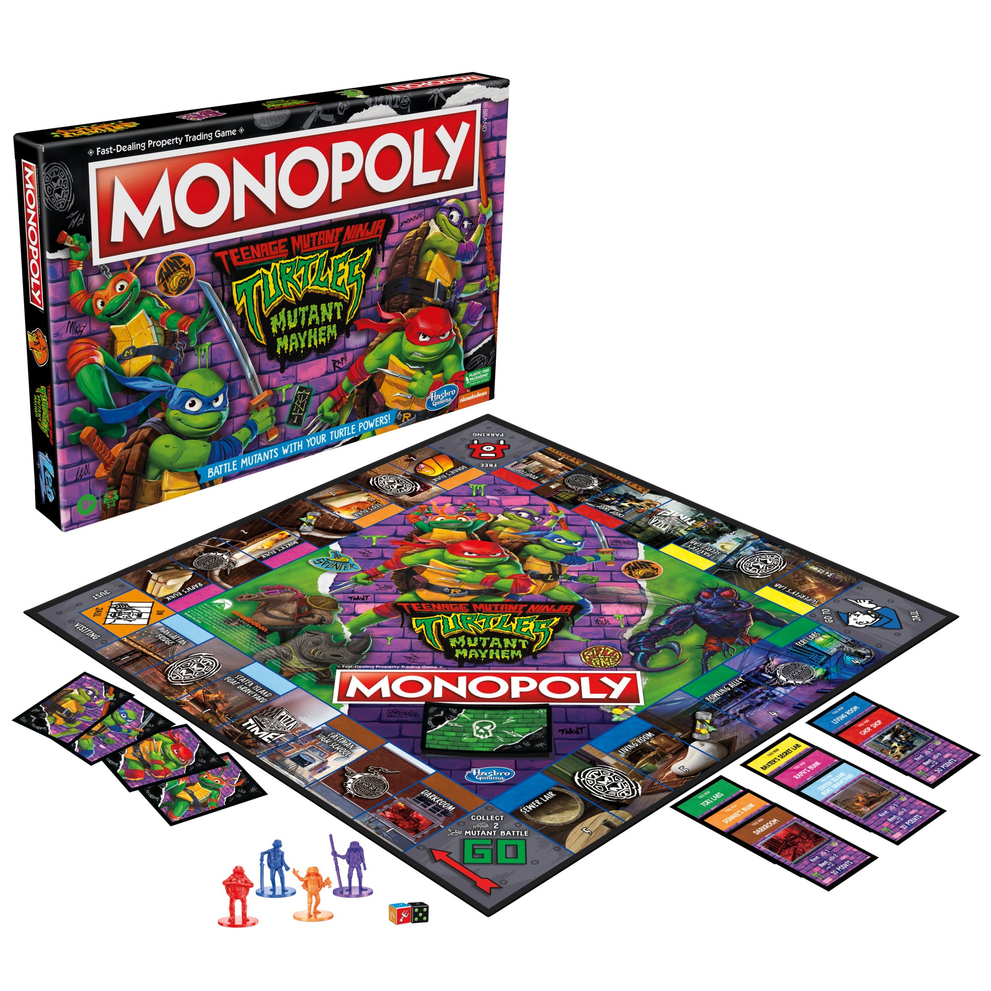 Teenage Mutant Ninja Turtles Mutant Mayhem Monopoly Board Game