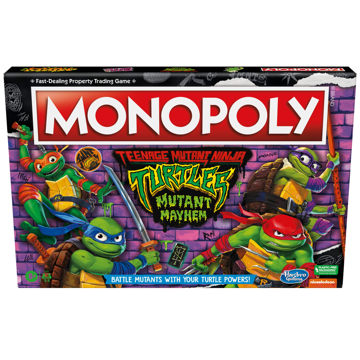 Monopoly Teenage Mutant Ninja Turtles: Mutant Mayhem Edition Board Game for Kids Ages 8+