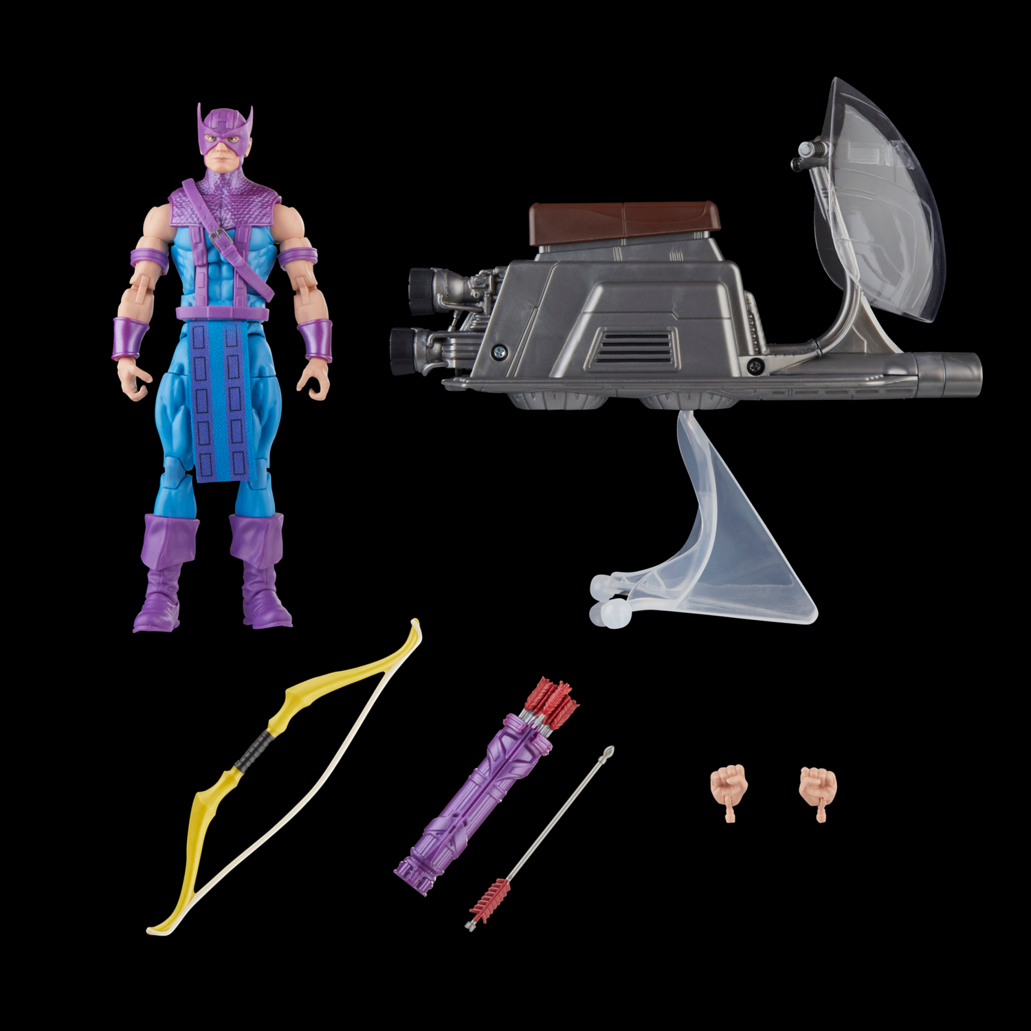 Marvel Legends Series Hawkeye with SkyCycle Avengers 60th Anniversary
