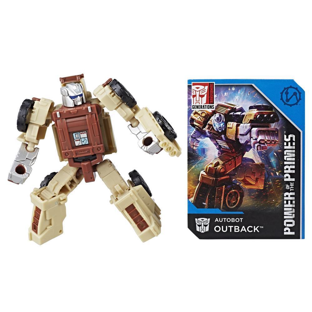 Transformers: Generations Power of the Primes Legends Class Autobot Outback Figure Robot Mode and Collector Card 