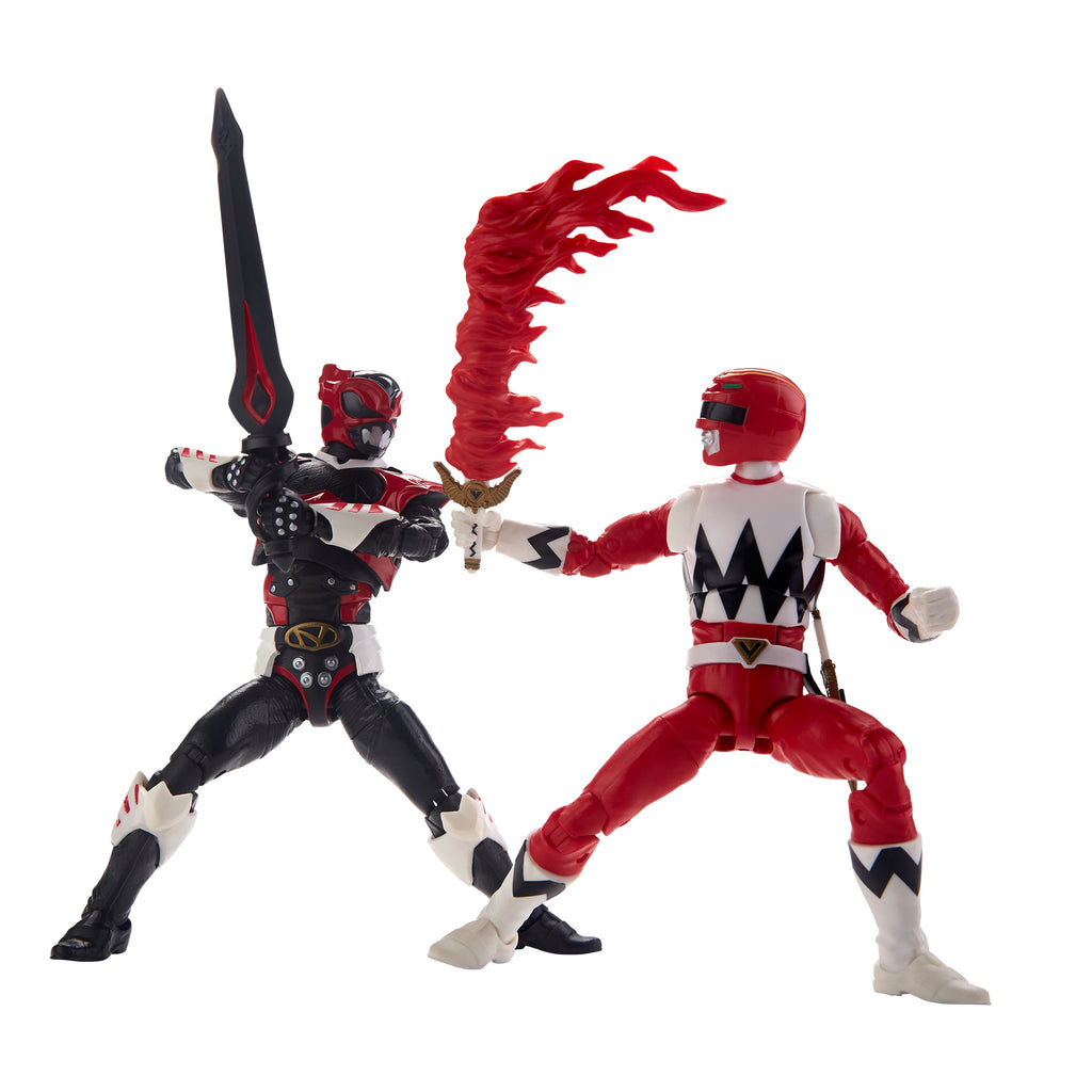 Power Rangers Lightning Collection In Space Psycho Red Ranger and Lost Galaxy Red Ranger Battle Pose