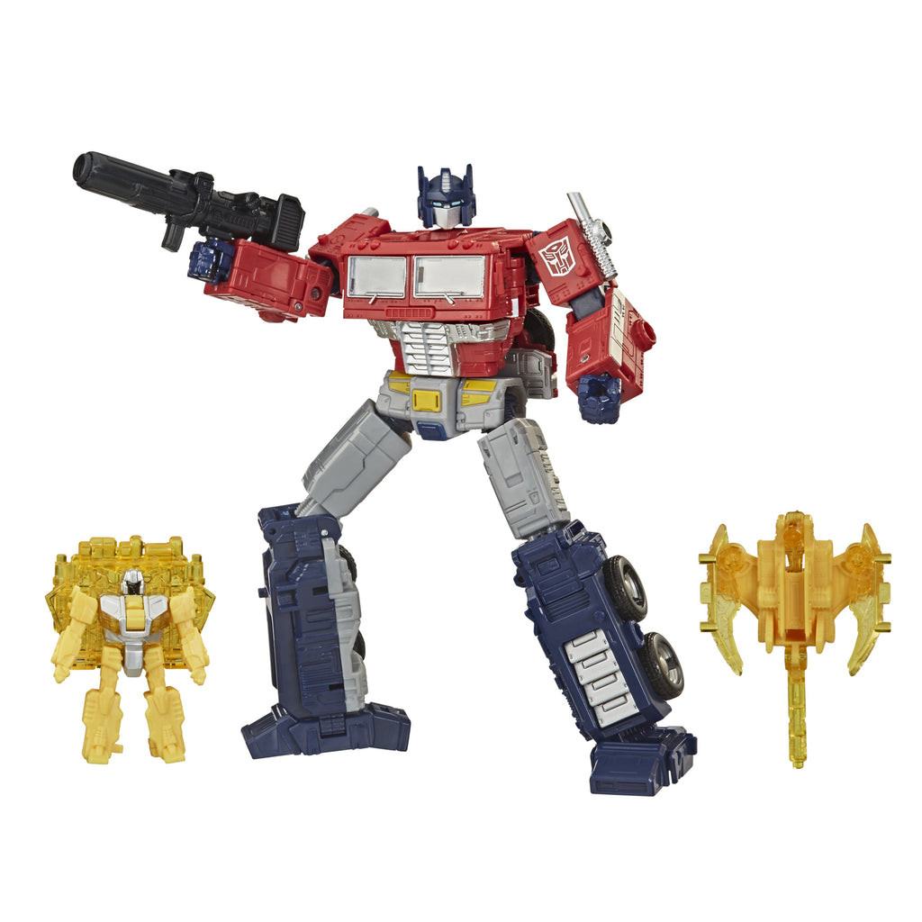 Transformers War for Cybertron Series-Inspired Optimus Prime Battle 3-Pack