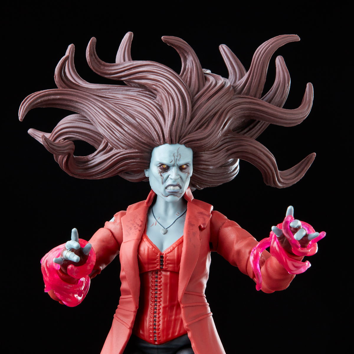 Hasbro Marvel Legends Scarlet Witch figure wields the Darkhold!