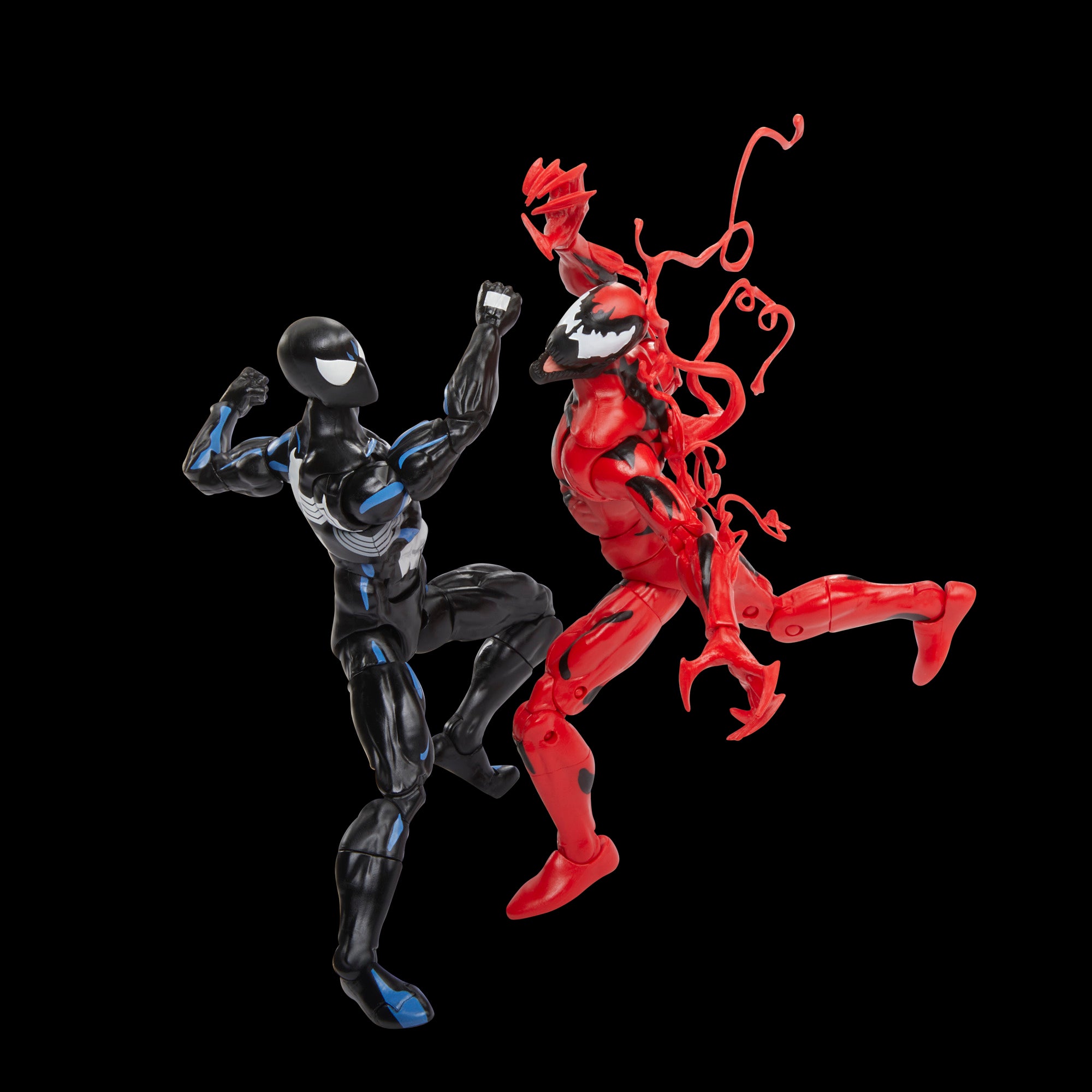 Marvel Legends Spider-Man The Animated Series Retro Black Suit Symbiote vs  Carnage Action Figure Set, 6 inch(Pack of 4)
