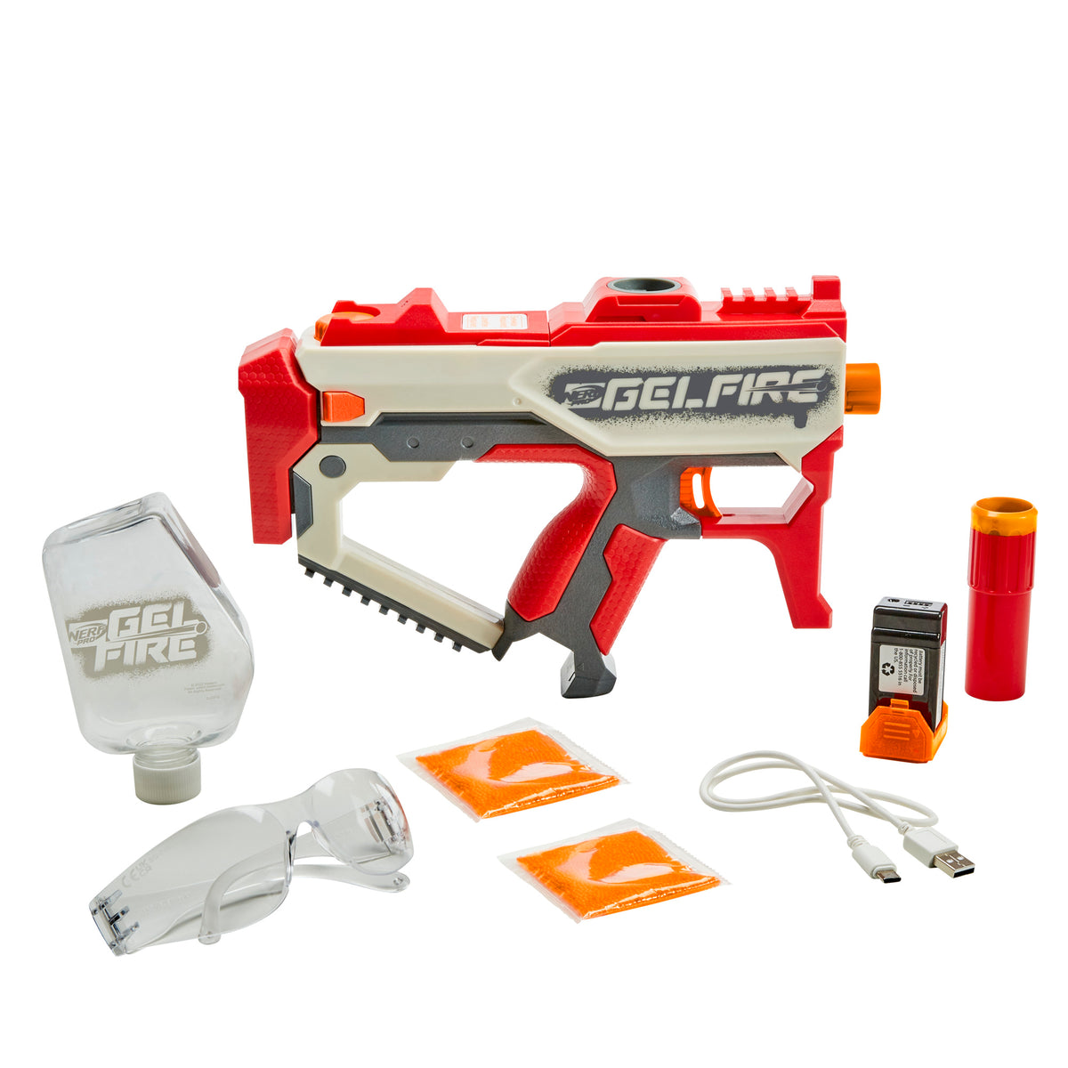 Nerf Pro Gelfire Mythic Full Auto Blaster & 10,000 Gelfire Rounds, 800  Round Hopper, Rechargeable Battery, Eyewear, Ages 14 & Up