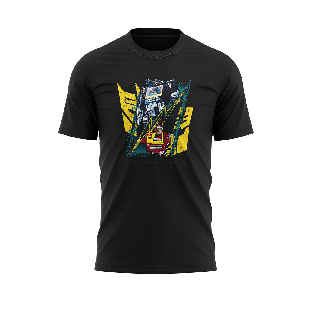 Soundwave and Blaster Radio Rivalry Short-Sleeve Transformers T-Shirt