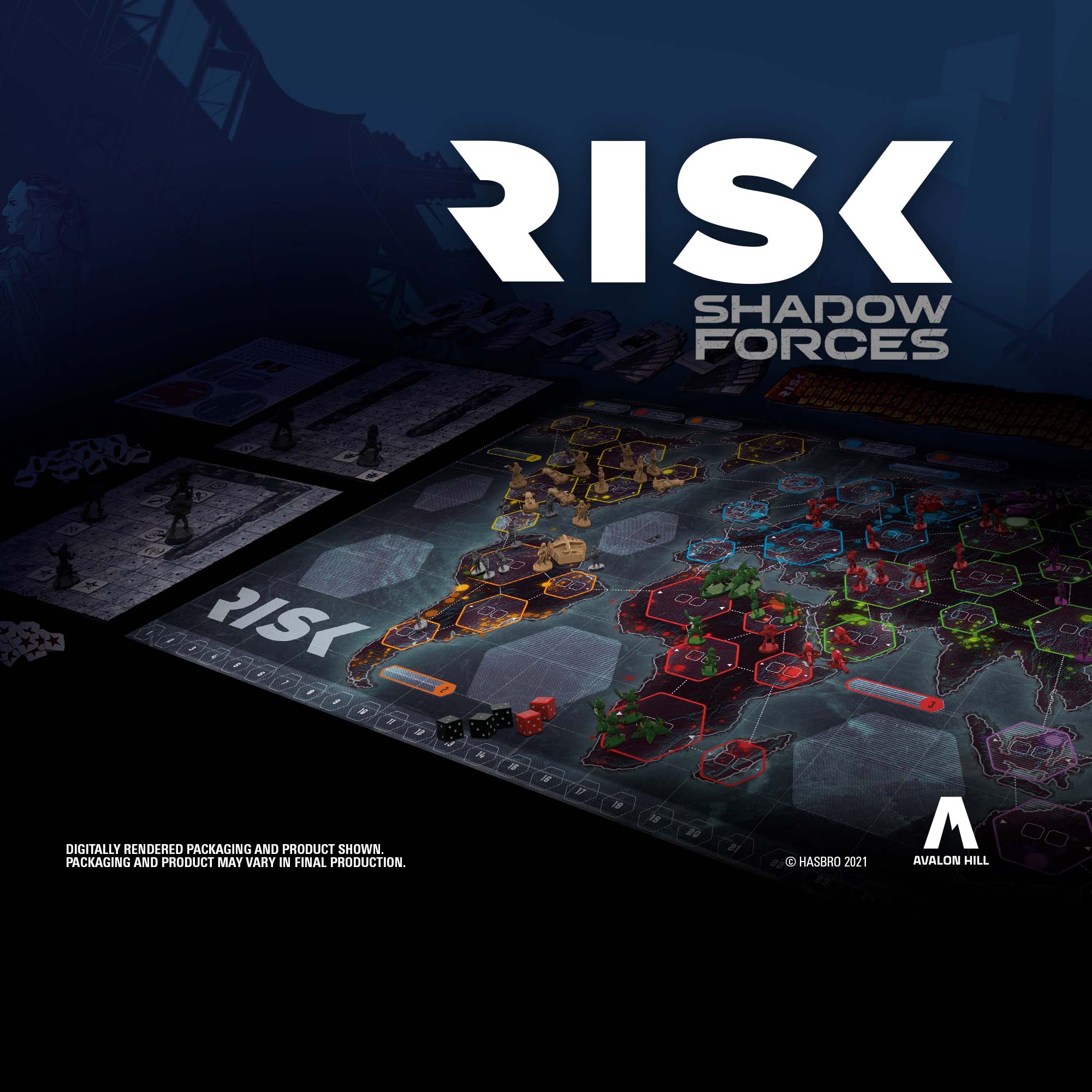  Hasbro Gaming Avalon Hill Risk Shadow Forces Strategy Board  Game, War Games for Adults and Family, Ages 13 and Up, for 3-5 Players :  Toys & Games