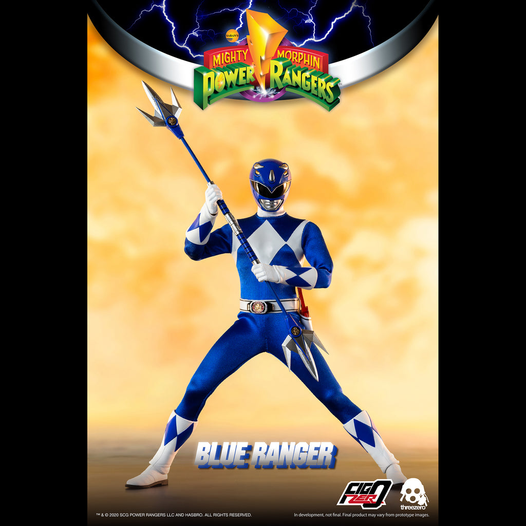 Mighty Morphin Power Rangers Blue Ranger Collectible Figure 1/6 Scale By Threezero