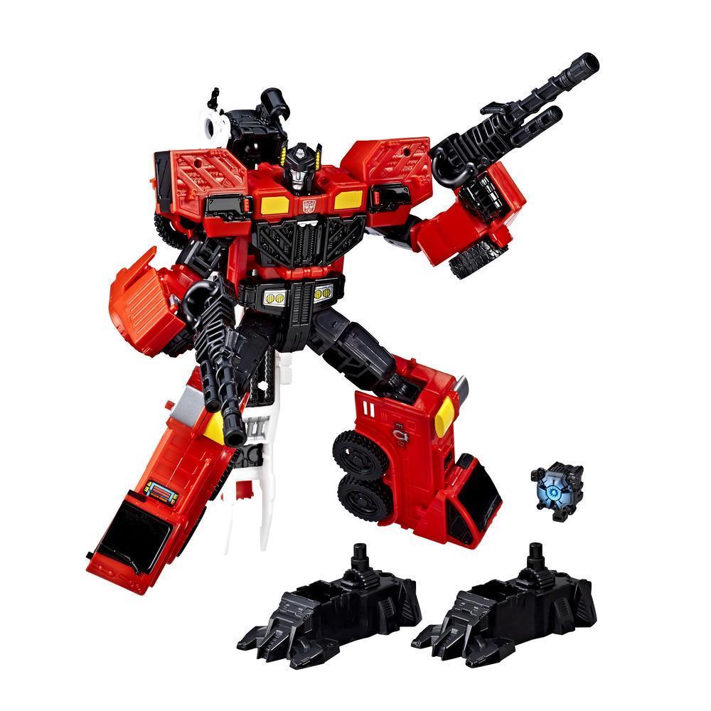 Transformers: Generations Power of the Primes Voyager Class Inferno Figure Robot Mode and Accessories 