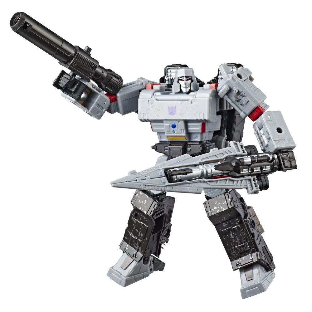 Transformers Generations War for Cybertron: Siege Voyager Class WFC-S12 Megatron Action Figure Bot Mode and Weaponry 