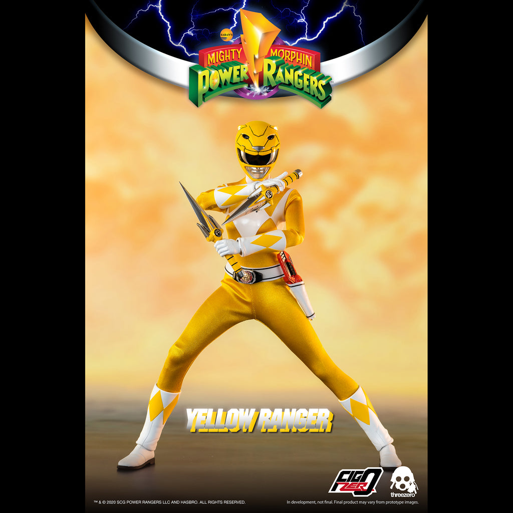 Mighty Morphin Power Rangers Yellow Ranger Collectible Figure 1/6 Scale By Threezero